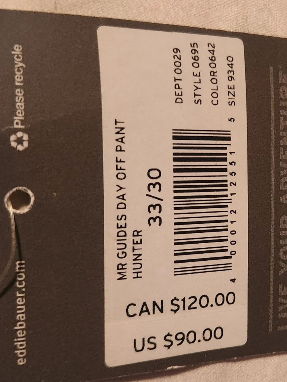 Eddie Bauer Day Off Cargo Pant